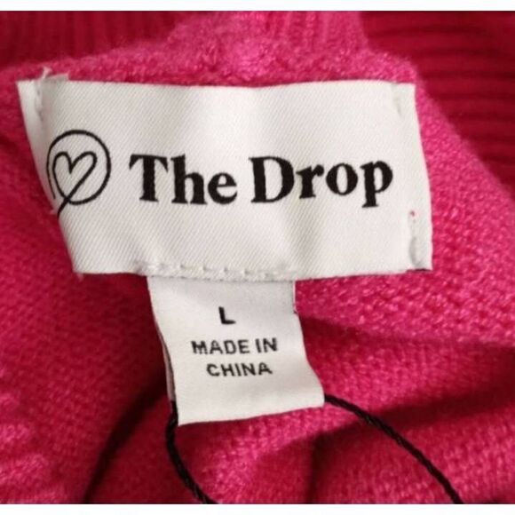 THE DROP JOSEPHINE PINK CUTOUT SWEATER SZ.L NWT. - Picture 7 of 10